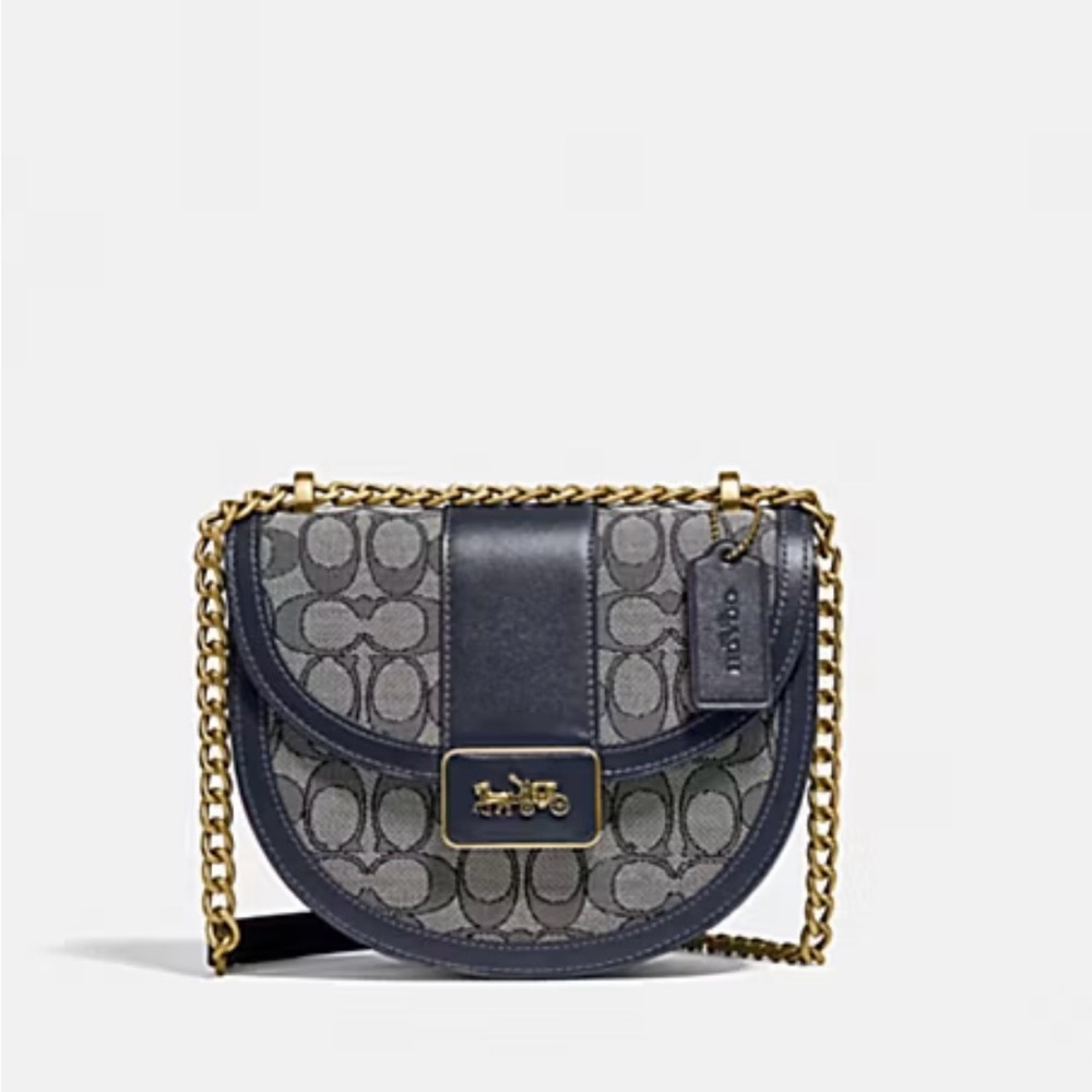 Coach Alie Saddle Bag In Signature Jacquard